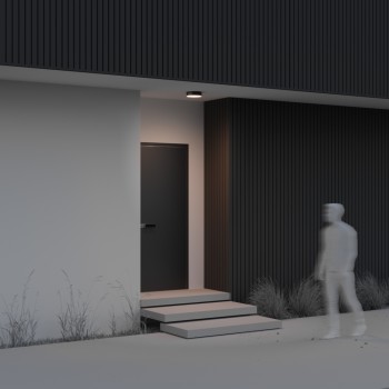 Plafonieră exterior negru Maytoni, IP65, D22