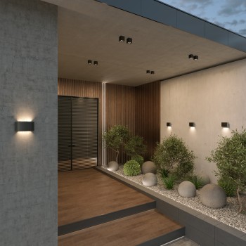Plafonieră exterior grafit Maytoni, IP54, 3000K, L8