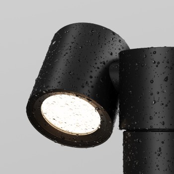 Stâlp iluminat grădină exterior Wall Street negru Maytoni, H55, IP54 (2)