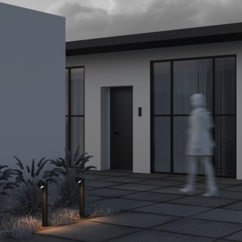 Stâlp iluminat grădină exterior Wall Street negru Maytoni, H55, IP54 (2)
