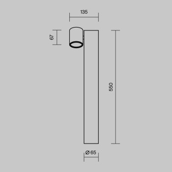 Stâlp iluminat grădină exterior Wall Street negru Maytoni, H55, IP54 (2)