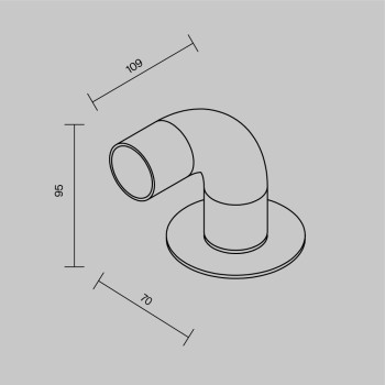 Stâlp iluminat grădină exterior Sleek grafit Maytoni, H10, IP65