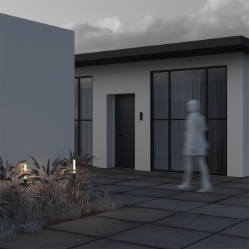 Stâlp iluminat grădină exterior Flare grafit Maytoni, H100, IP65