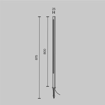 Stâlp iluminat grădină exterior Pole grafit Maytoni, H80, IP65
