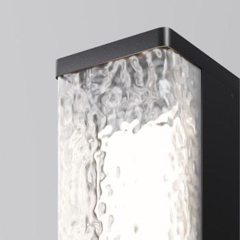 Stâlp iluminat grădină exterior Floeva negru Maytoni, H8, IP65