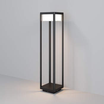 Stâlp iluminat grădină exterior Baker Street negru Maytoni, H80, IP65