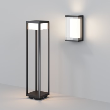 Stâlp iluminat grădină exterior Baker Street negru Maytoni, H80, IP65