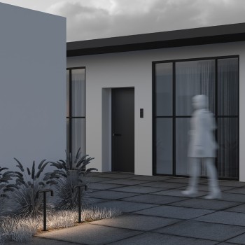 Stâlp iluminat grădină exterior Sleek grafit Maytoni, H50, IP65, 4W