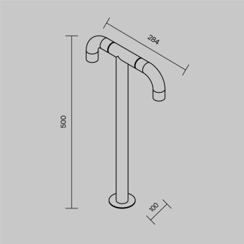 Stâlp iluminat grădină exterior Sleek grafit Maytoni, H50, IP65, 4W
