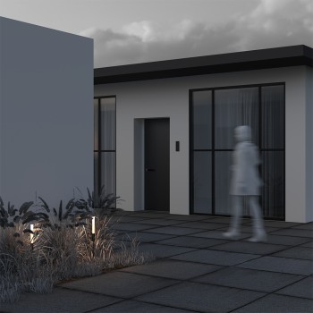 Stâlp iluminat grădină exterior Flare grafit Maytoni, H80, IP65