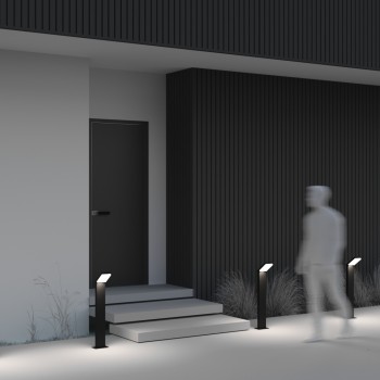 Stâlp iluminat grădină exterior Paso negru Maytoni, H80, IP54