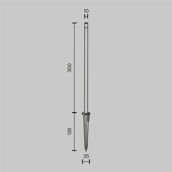 Stâlp iluminat grădină exterior Spear grafit Maytoni, H30, IP65