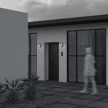 Stâlp iluminat grădină exterior Nordis negru Maytoni, H17, IP65