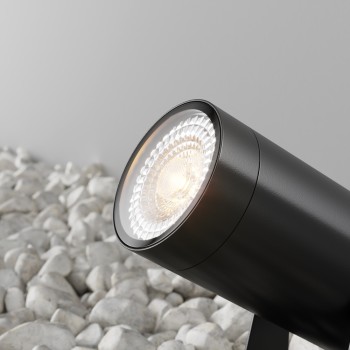 Stâlp iluminat grădină exterior Scope negru Maytoni, H30, IP65