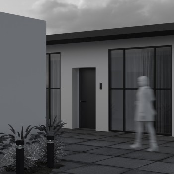Stâlp iluminat grădină exterior Quadra negru Maytoni, H60, IP65
