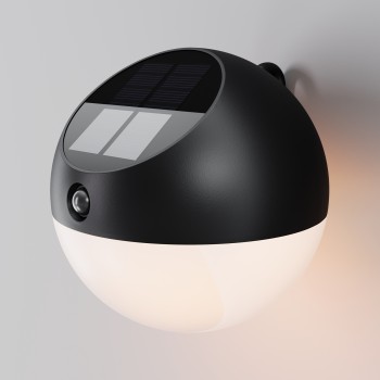 Stâlp iluminat grădină exterior Lactea negru Maytoni, H12, IP54