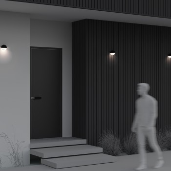 Stâlp iluminat grădină exterior Lactea negru Maytoni, H12, IP54