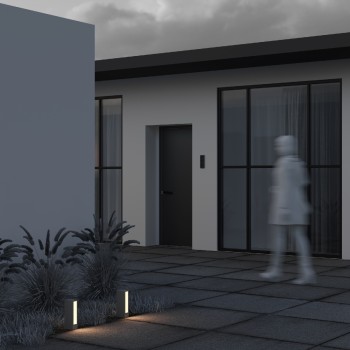Stâlp iluminat grădină exterior Hof grafit Maytoni, H25, IP65
