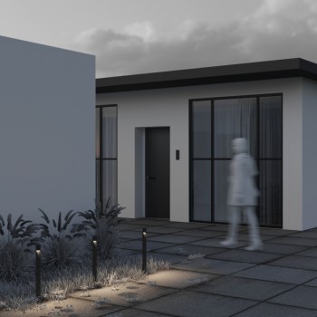 Stâlp iluminat grădină exterior Hagen grafit Maytoni, H60, IP65