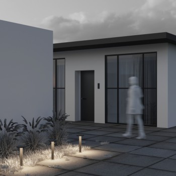 Stâlp iluminat grădină exterior Wald grafit Maytoni, H40, IP65