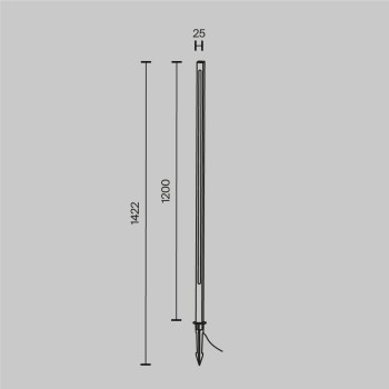 Stâlp iluminat grădină exterior Pole grafit Maytoni, H120, IP65