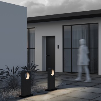 Stâlp iluminat grădină exterior Betone cement Maytoni, H74, IP65