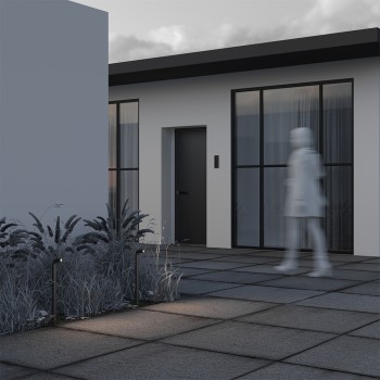 Stâlp iluminat grădină exterior Sleek grafit Maytoni, H50, IP65, 2W