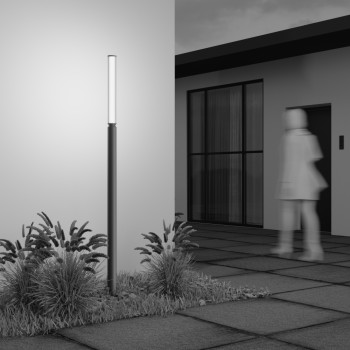 Stâlp iluminat grădină exterior Lit maro Maytoni, H199, IP65