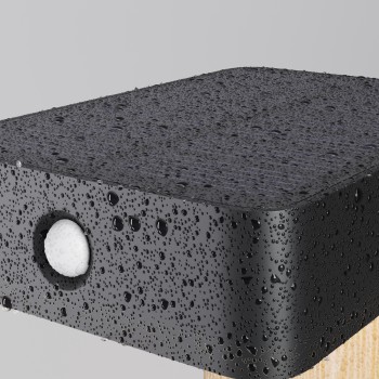 Stâlp iluminat grădină exterior Nordis negru Maytoni, H35, IP65