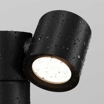Stâlp iluminat grădină exterior Wall Street negru Maytoni, H55, IP54