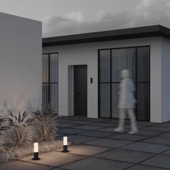 Stâlp iluminat grădină exterior Willis negru Maytoni, H30, IP54