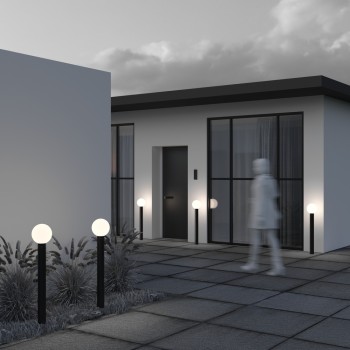 Stâlp iluminat grădină exterior Bold negru Maytoni, H80, IP54