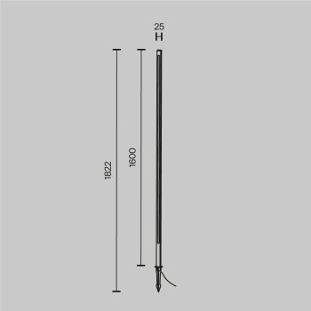 Stâlp iluminat grădină exterior Pole grafit Maytoni, H160, IP65
