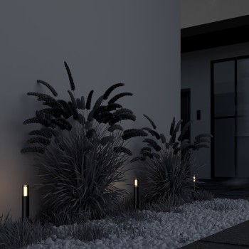 Stâlp iluminat grădină exterior Glide grafit Maytoni, H46, IP54