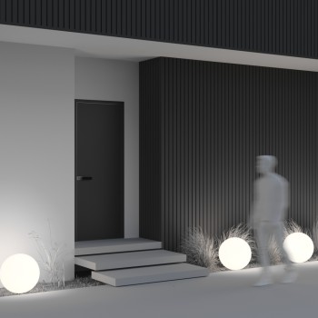 Stâlp iluminat grădină exterior Erda alb Maytoni, H49, IP54