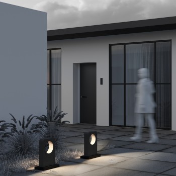 Stâlp iluminat grădină exterior Betone cement Maytoni, H49, IP65