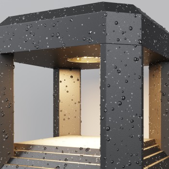 Stâlp iluminat grădină exterior Royal Mile gri Maytoni, H15, IP65