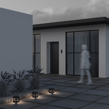 Stâlp iluminat grădină exterior Royal Mile gri Maytoni, H15, IP65