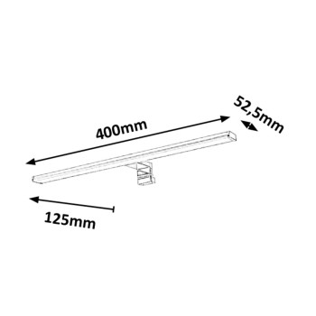 Aplica baie LED IP44 Levon crom Rabalux 2114, 8W
