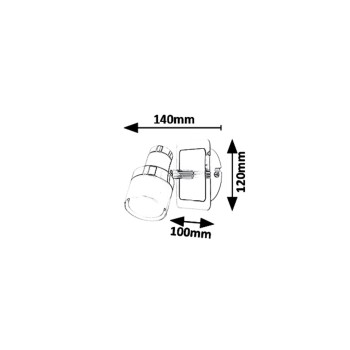 Aplica baie LED IP44 Harold negru Rabalux 5021, 5W