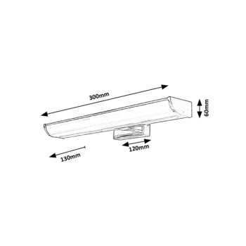 Aplica baie LED IP44 Evron crom Rabalux 5062, 5W