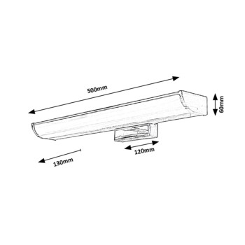 Aplica baie LED IP44 Evron crom Rabalux 5063, 7.5W