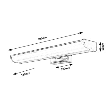 Aplica baie LED IP44 Evron crom Rabalux 5064, 13.5W
