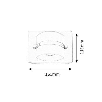 Aplica baie LED IP44 Tony crom Rabalux 5489, 5W