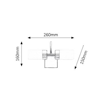 Aplica baie LED IP44 Betty crom Rabalux 5714, 8W