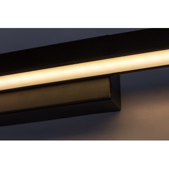 Aplica baie LED IP44 John negru mat Rabalux 5732, 12W