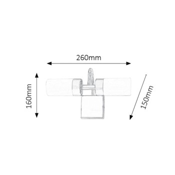 Aplica baie LED IP44 Betty bronz Rabalux 5746, 8W
