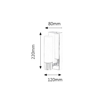 Aplica baie LED IP44 Jim crom Rabalux 5749, 5W