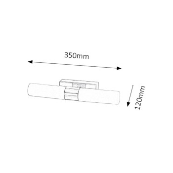 Aplica baie LED IP44 Jim crom Rabalux 5750, 10W