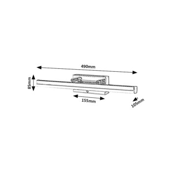 Aplica baie LED IP44 Turgon crom Rabalux 75016, 13W